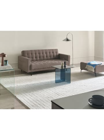 Beliani Schlafsofa ABERDEEN in Beige/Schwarz - (W) 186 x (H) 83 x (L) 88 cm