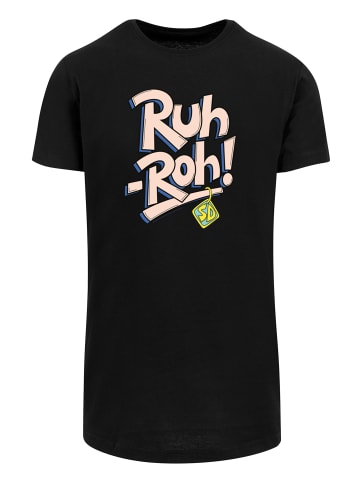 F4NT4STIC Long Cut T-Shirt Scooby Doo Ruh-Roh Dog Tag in schwarz