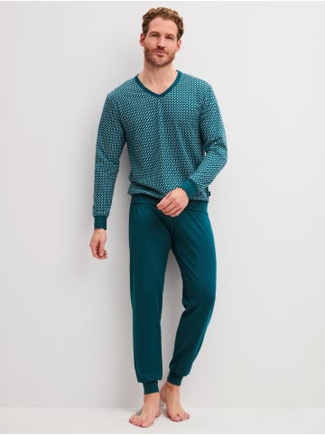 Calida Pyjama in retro blue