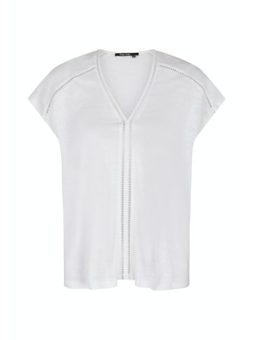 Marc Aurel V-Kragen T-Shirt für Damen in weiß