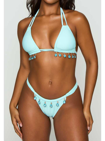 Moda Minx Bikinihose Selene Droplet Rouched Fixed Bikini Bottom in Blue