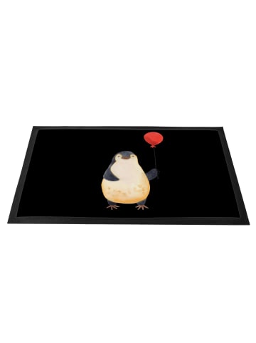 Mr. & Mrs. Panda fußmatte Pinguin Luftballon ohne Spruch in Schwarz