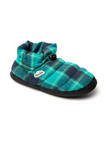 nuvola Hausschuhe "Boot Home Scotland" in Türkis/Blau