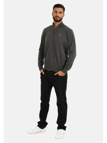 U.S. Polo Assn. P-010 in Anthrazit Meliert-Rot