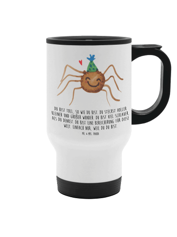 Mr. & Mrs. Panda Thermobecher To Go Spinne Agathe Party mit Spruch in Weiß