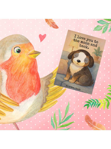 Mr. & Mrs. Panda abiturkarte Hund Entspannen Design mit Spruch in Weiß