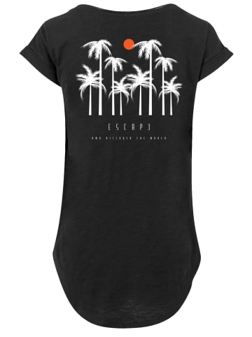 F4NT4STIC Long Cut T-Shirt Escape Discover the World Palm Trees in schwarz