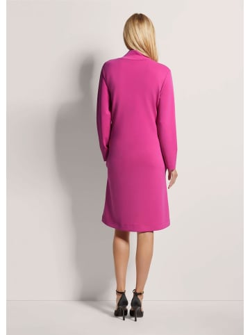 MADELEINE Jersey-Kleid mit Stehkragen, Midilänge in magenta