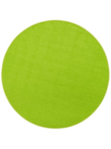 Snapstyle Velours-Teppich Joy Rund in hellgrün