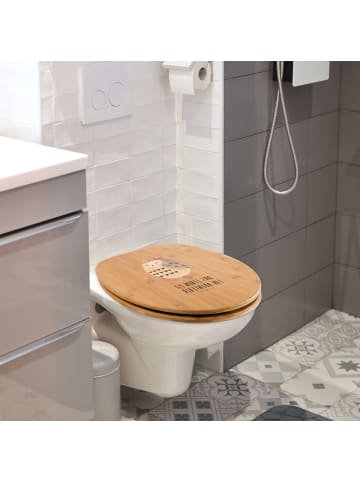Mr. & Mrs. Panda Motiv WC Sitz Eule Federschmuck mit Spruch in Braun