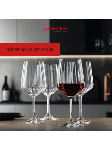 Spiegelau 12er Set Rotweingläser Lifestyle 630 ml transparent in transparent