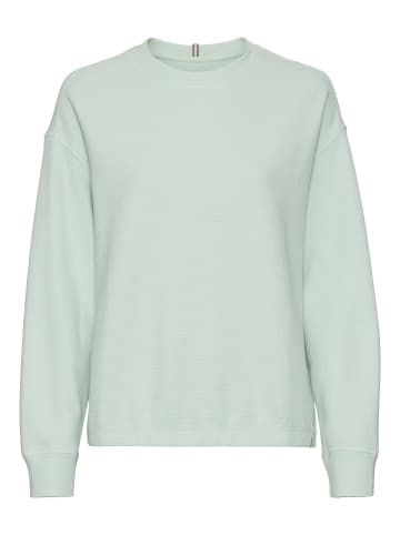 Camel Active Langarm Sweatshirt aus reiner Baumwolle in Hell-Pfefferminze
