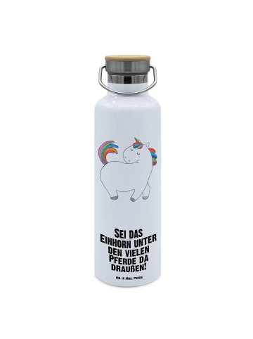 Mr. & Mrs. Panda Trinkflasche Einhorn Stolzieren mit Spruch in Weiß