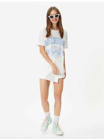 KOTON T-shirt in Ekru