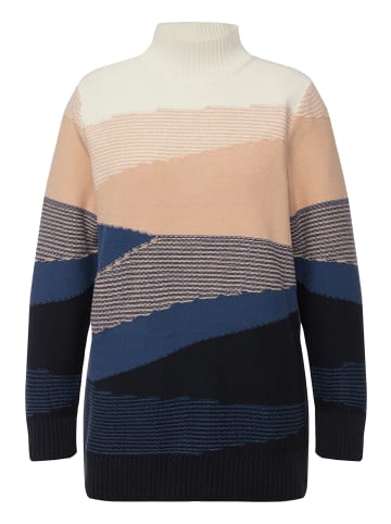 Ulla Popken Jacquard-Pullover in beige