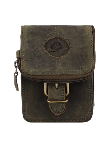 Greenburry Vintage Gürteltasche Leder 13.5 cm olive