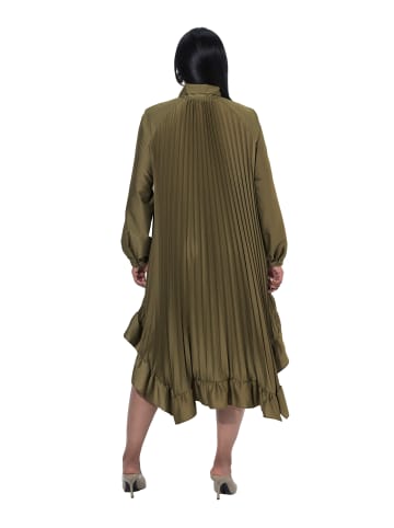 Ulla Popken Midikleid in dunkel khaki