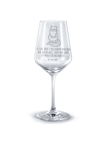 Mr. & Mrs. Panda Glas Rotwein Roter Panda mit Spruch in Transparent
