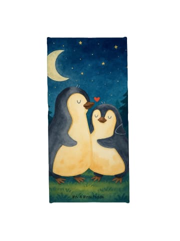 Mr. & Mrs. Panda Badehandtuch Pinguine Einschlafen Design ohne S... in Grau Pastell