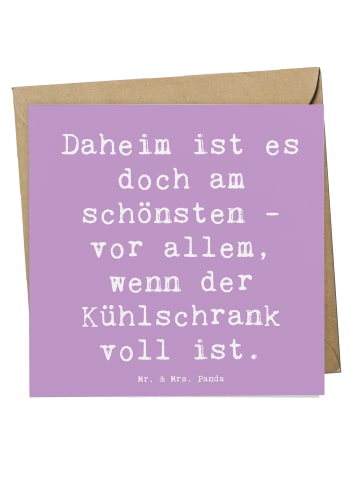 Mr. & Mrs. Panda Doppelkarte Spruch Geborgenheit im Zuhause mit ... in Lavendeltraum