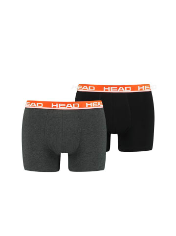 HEAD Boxershort 2er Pack in Grau/Orange