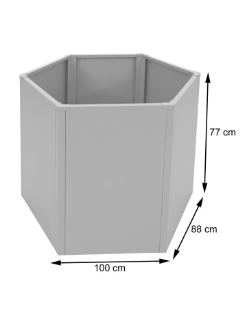 MCW Hochbeet P64, Garten Stahl 77x100x88cm, Anthrazit