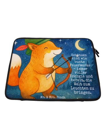Mr. & Mrs. Panda Laptoptasche Schütze Astrologie Design mit Spruch in Weiß