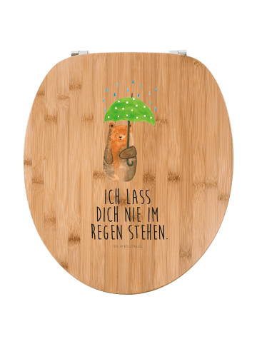 Mr. & Mrs. Panda Klo-Deckel Bär Regenschirm mit Spruch in Braun