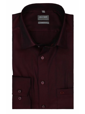 OLYMP  Knopfleisten Langarmshirt für Herren in rot