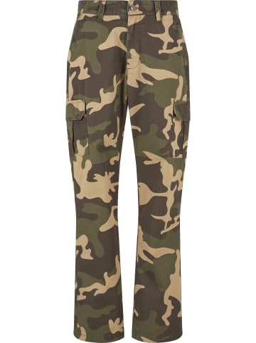 Urban Classics Urban Classics Herren Straight Leg Camo Cargo Pants in simplewoodcamo