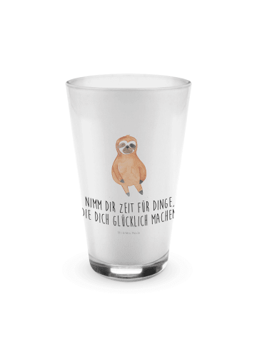 Mr. & Mrs. Panda Glas Faultier Zufrieden mit Spruch in Transparent
