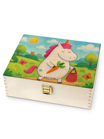 Mr. & Mrs. Panda Holz Teedose Einhorn Vegan Design ohne Spruch in Weiß