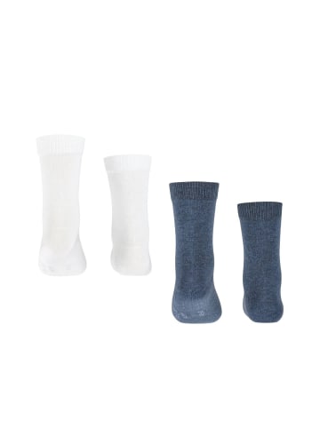 Falke Socken 2er Pack in Weiß/Blau