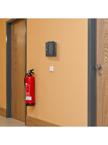 relaxdays 2 x Notschlüsselkasten in Grau