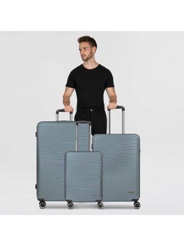 Franky Dallas 3.0 4 Rollen Kofferset 3-teilig mit Dehnfalte in grey