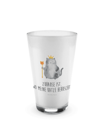 Mr. & Mrs. Panda Glas Katzen Koenig mit Spruch in Transparent