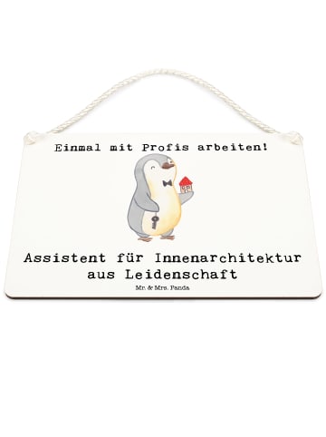 Mr. & Mrs. Panda Schild Assistent für Innenarchitektur Leidensch... in Weiß