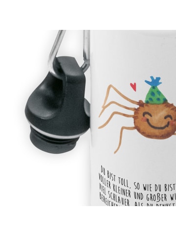 Mr. & Mrs. Panda Trinkflasche Spinne Agathe Party mit Spruch in Weiß