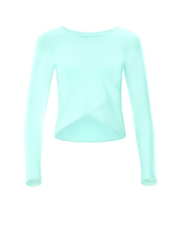 Winshape Functional Light and Soft Cropped Long Sleeve Top AET131LS in delicate mint