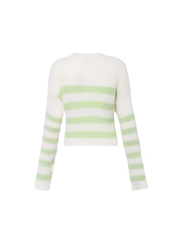 myMo Damen Strickpullover in WOLLWEISS LIMETTE