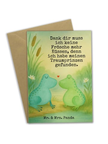 Mr. & Mrs. Panda Grußkarte Frosch Liebe Design mit Spruch in Weiß
