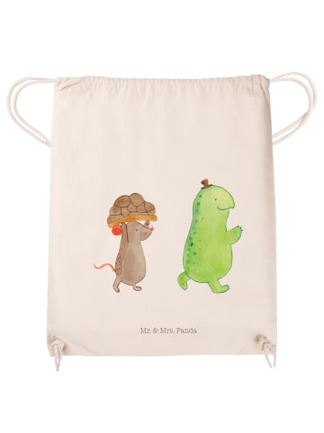 Mr. & Mrs. Panda Baumwolltasche Schildkröte Maus ohne Spruch in Creme