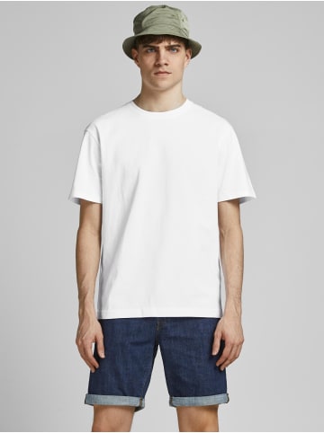 Jack & Jones Basic T-Shirt Kurzarm Shirt Relaxed Fit JJERELAXED in Weiß