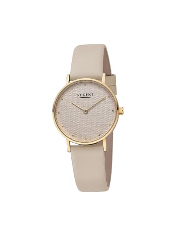Regent Armbanduhr-Analog hellbraun mittel (ca. 32mm) Regent Lederarmband