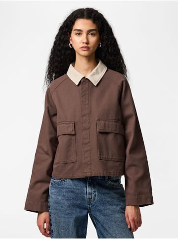 Pieces Jeansjacke in Coffee Quartz