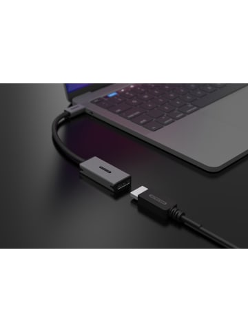 COFI 1453 USB-C-zu-DisplayPort 1.4 Adapter (4K @ 60?Hz, 15?cm) in Silber