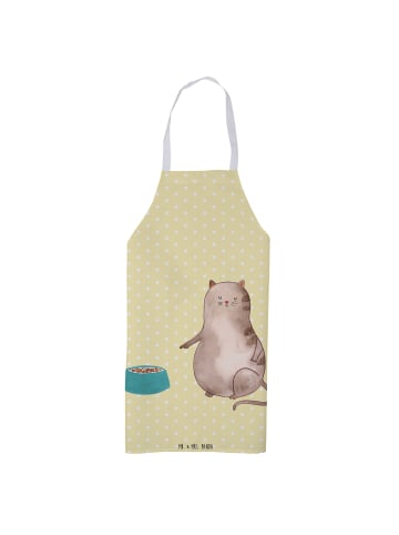 Mr. & Mrs. Panda Grillschürze Katze Fressen ohne Spruch in Gelb Pastell