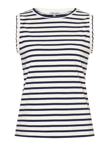 More & More sportives Tank-Top, geringelt in jersey stripe classic blue offwhite