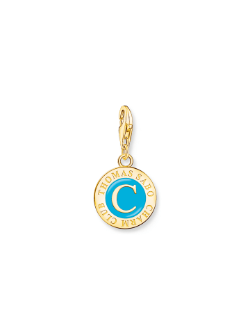 Thomas Sabo Charm-Anhänger in gold, türkis