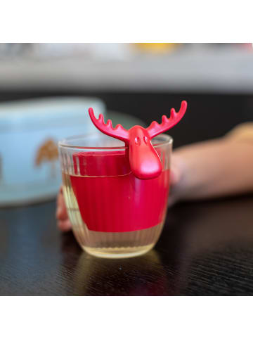 koziol RUDOLF - Teesieb in raspberry red